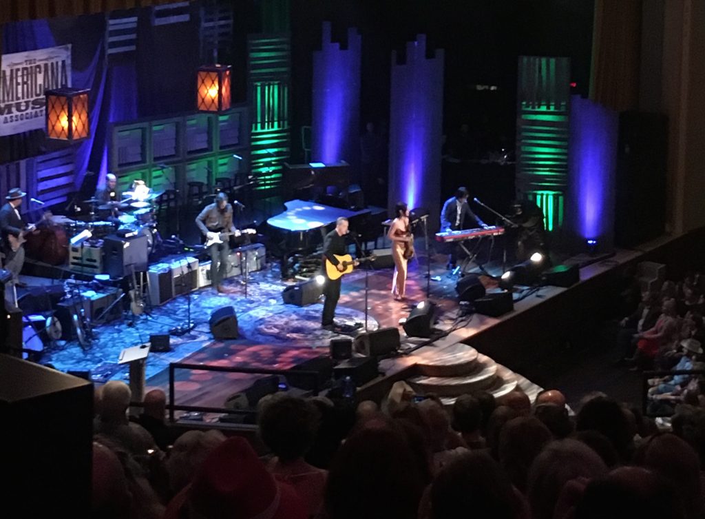 Jason Isbell, who took home Album of the Year and Song of the Year, performs with wife Amanda Shires